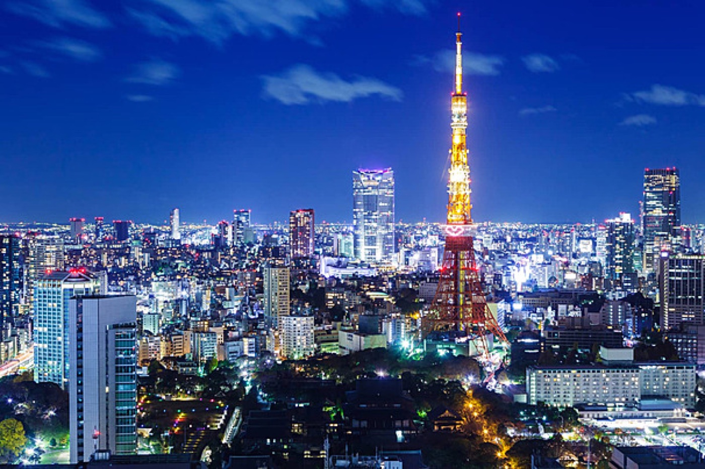 东京城市夜景，代表海外企业活动场景